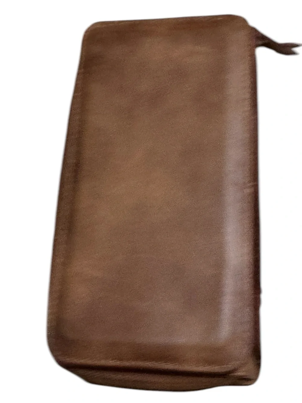 BRG Bifold Brown Faux Leather Women’s Zip Wallet with Snap Closure